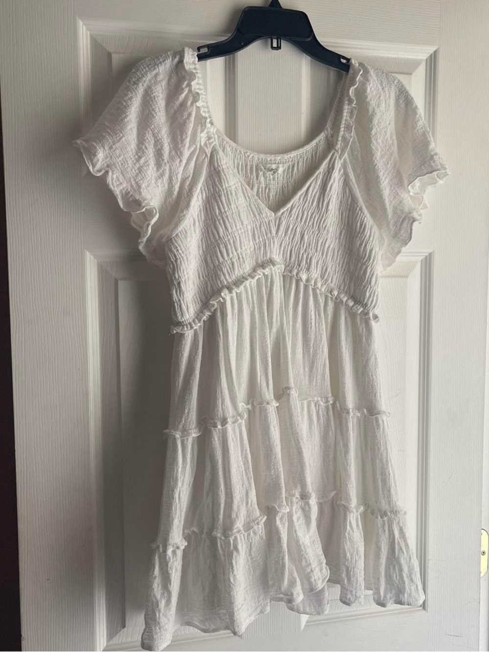 Boot Barn White Tiered Boho Babydoll Dress
